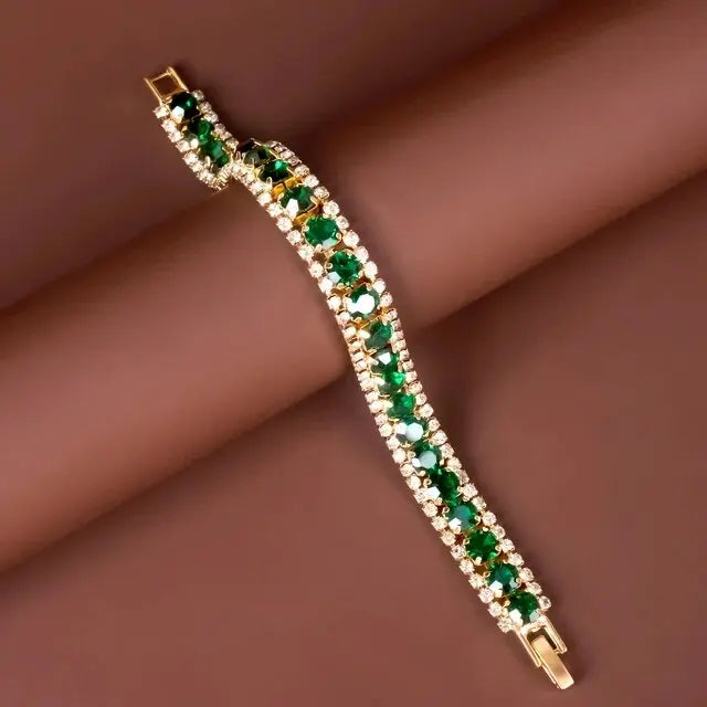 Olive | Green and Gold Bracelet