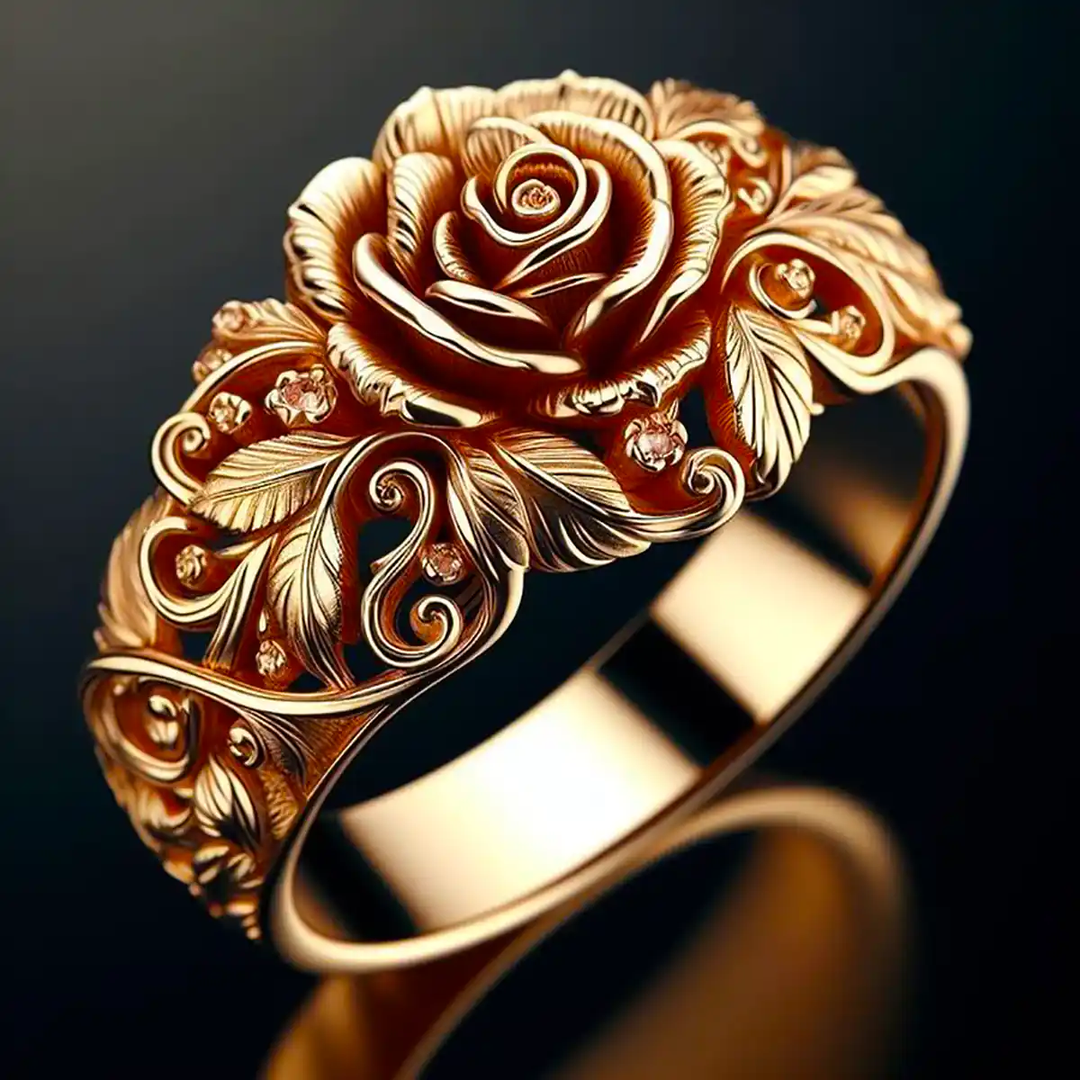 Zinnia | Gold Flower Ring