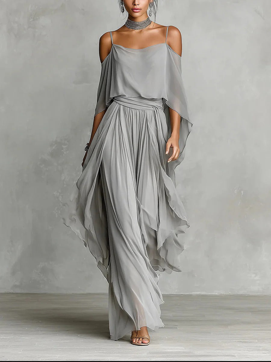 SINEAD | FLOWING CHIFFON TWO-PIECE SET