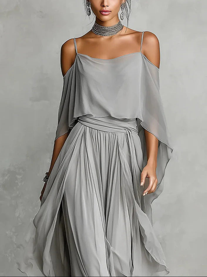 SINEAD | FLOWING CHIFFON TWO-PIECE SET