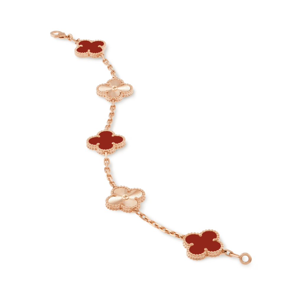 CLOVER | Red Rose Gold Guilloché elet