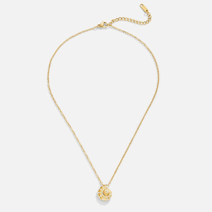 Shelley | Shell and Crystal Pendant Necklace