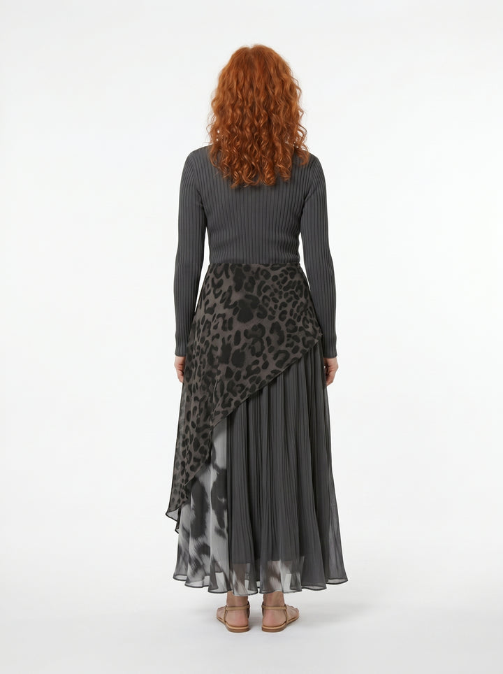 AOIFE | STRIPED LEOPARD PRINT MAXI DRESS