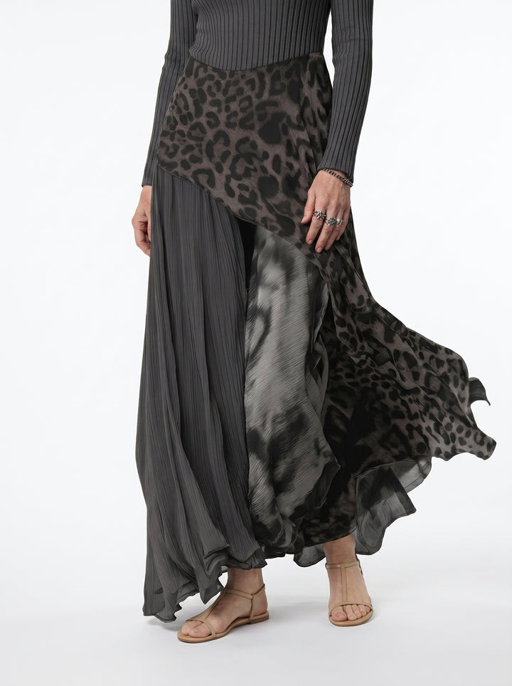 AOIFE | STRIPED LEOPARD PRINT MAXI DRESS