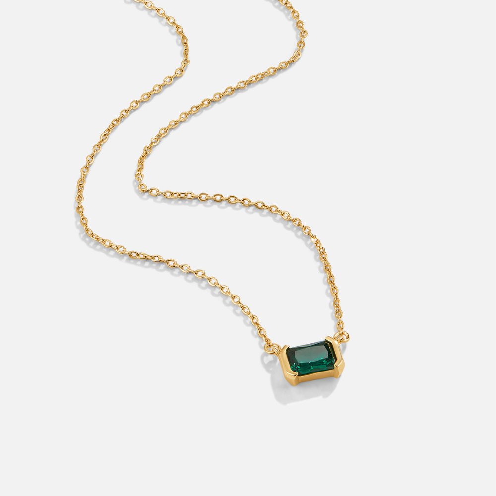 Clara | Delicate Emerald Necklace