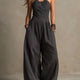 MERRYN | ELEGANT CROSS-NECK LINEN BLEND JUMPSUIT
