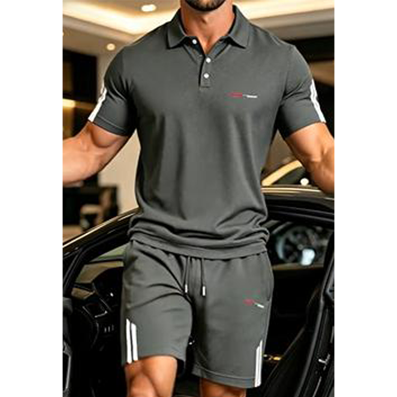 THEO | RELAXED TWO-PIECE SHORT SLEEVE TOP AND SHORTS SET