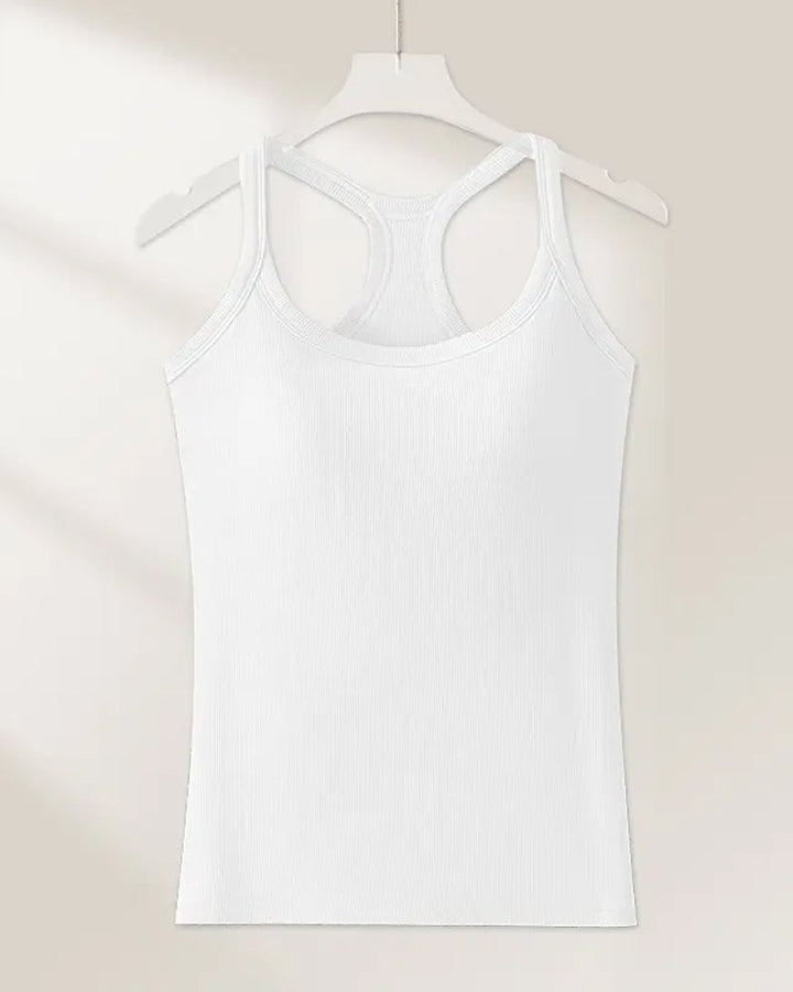 Penelope | Ribbed Tank Top With Built-In Bra