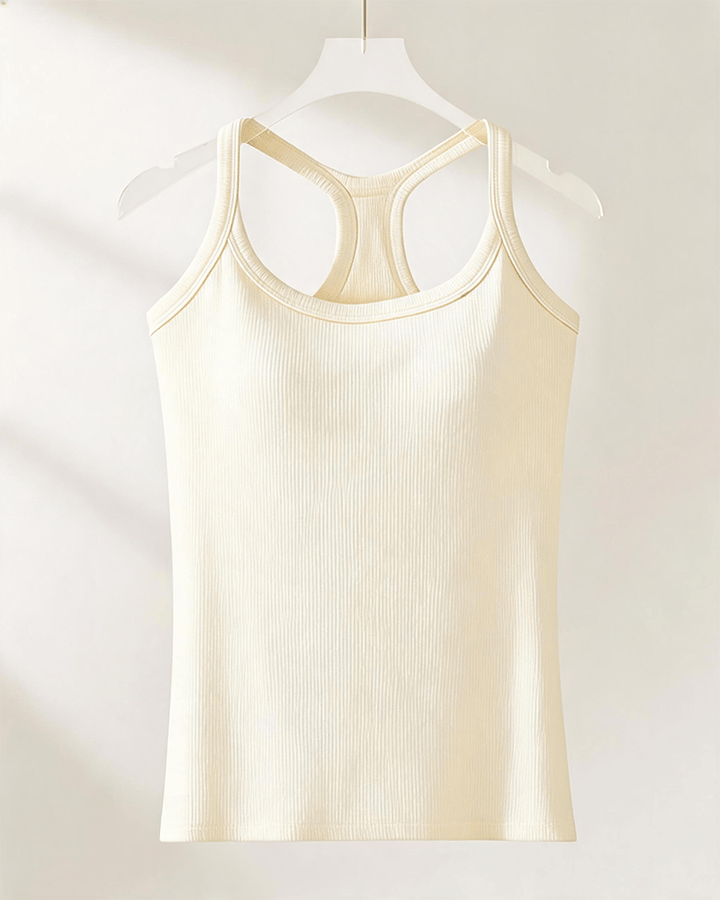 Penelope | Ribbed Tank Top With Built-In Bra