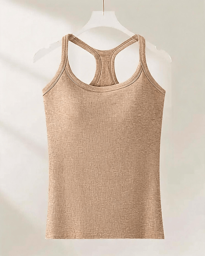 Penelope | Ribbed Tank Top With Built-In Bra