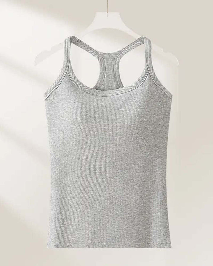 Penelope | Ribbed Tank Top With Built-In Bra