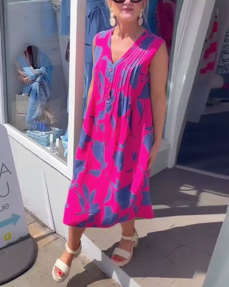 Winifred | Printed Sleeveless Maxi Dress