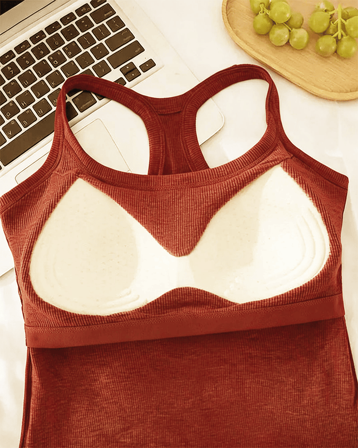 Penelope | Ribbed Tank Top With Built-In Bra