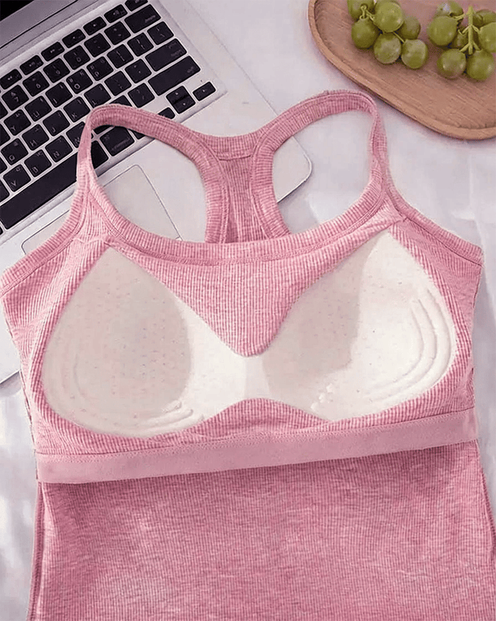 Penelope | Ribbed Tank Top With Built-In Bra