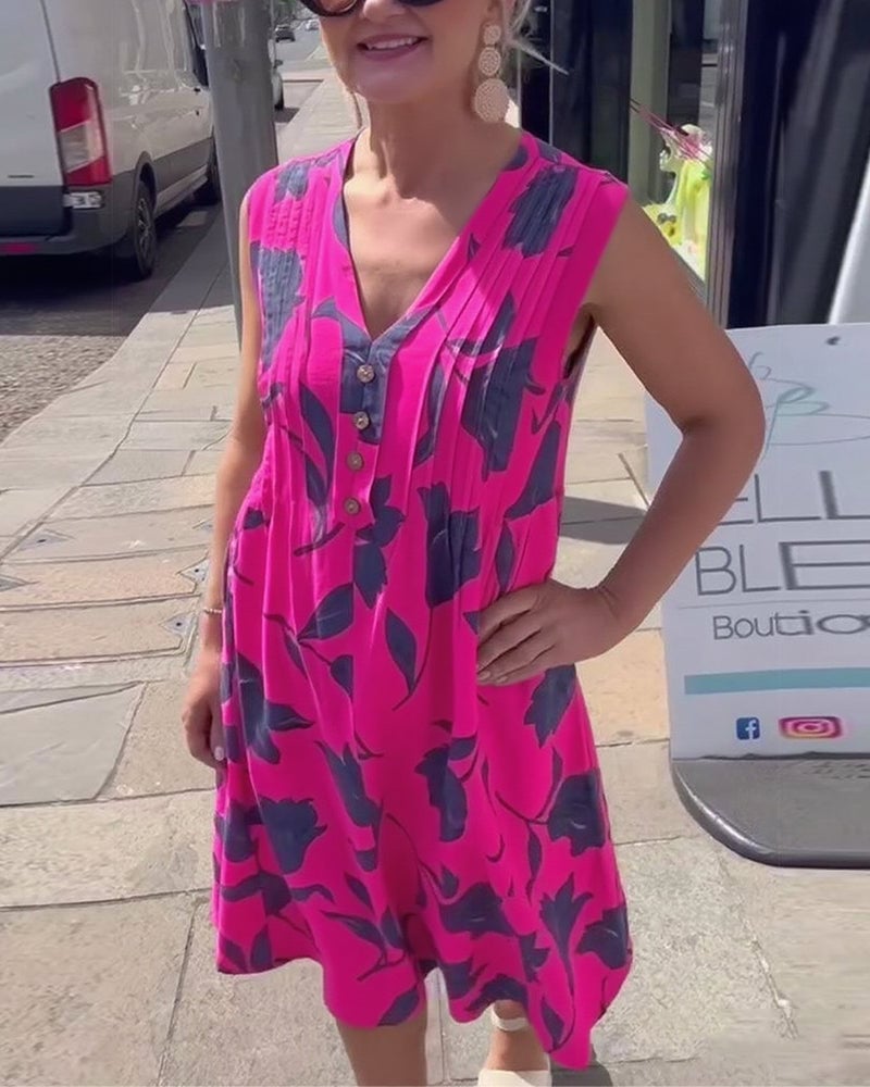 Winifred | Printed Sleeveless Maxi Dress