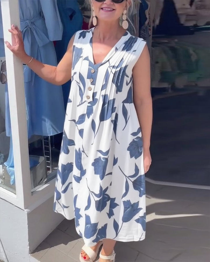 Winifred | Printed Sleeveless Maxi Dress